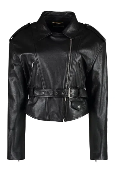 Saint Laurent Classic Black Leather Jacket For Women