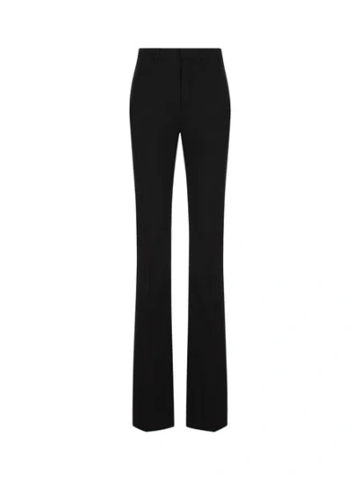 Saint Laurent Classic Black Wool Pants For Women
