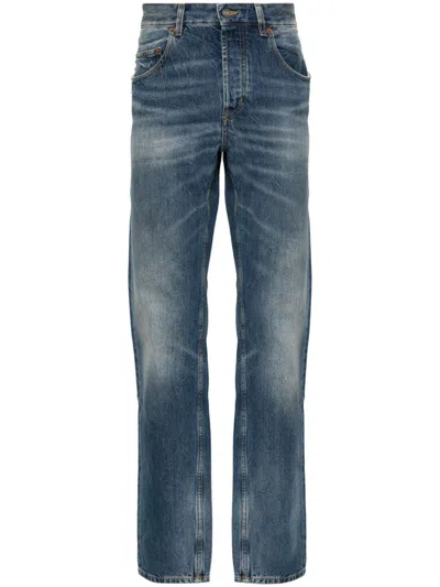 Saint Laurent Classic Blue Straight-leg Jeans For Men