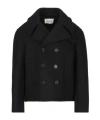 Saint Laurent Oversize Pea Coat In Black