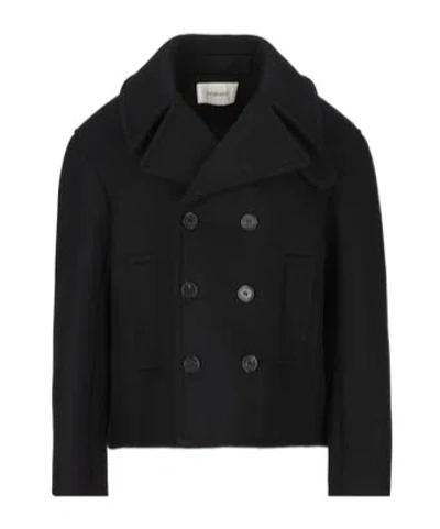 SAINT LAURENT SAINT LAURENT DOUBLE-BREASTED CROPPED COAT