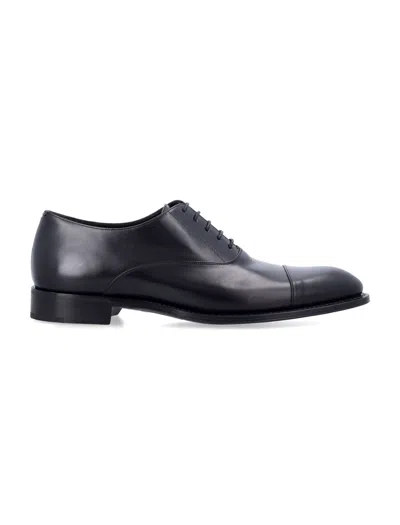 Saint Laurent Classic Cap-toe Oxford Adrien 25 Shoes In Black