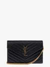 Saint Laurent Classic Cassandre Leather Clutch With Iconic Chevron Stitching