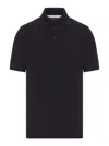 Saint Laurent Classic Cotton Pique Polo Shirt In Black