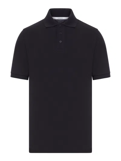 Saint Laurent Classic Cotton Pique Polo Shirt In Black