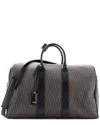 Saint Laurent Classic Duffle Bag Monogram Canvas 24 (authentic Pre-loved) In Gray