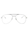 Saint Laurent Classic Glasses In Silver-silver-transparent
