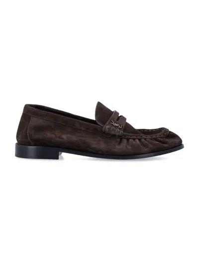 Saint Laurent Classic Hand-stitched Moc Toe Loafers With Leather Sole In Multi