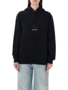 Saint Laurent Logo Hoodie Sweatshirt In Black