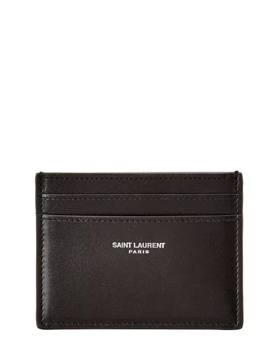 Saint Laurent Classic Leather Card Case In Brown