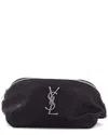 Saint Laurent Classic Monogram Belt Bag Canvas (authentic Pre-loved) In Black