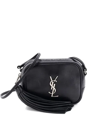 Pre-owned Saint Laurent Classic Monogram Blogger Leather Small Crossbody Bag In Black