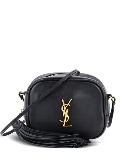 Pre-owned Saint Laurent Classic Monogram Blogger Leather Small Crossbody Bag In Black