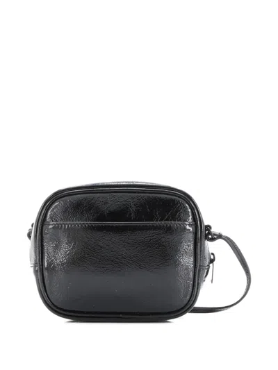 Pre-owned Saint Laurent Classic Monogram Blogger Sequins And Patent Small Crossbody Bag In Black