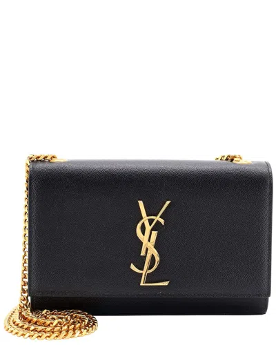 Saint Laurent Classic Monogram Crossbody Bag Grainy Small (authentic Pre-  Loved) In Black