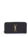 Saint Laurent Women Cassandre Leather Continental Wallet In Black