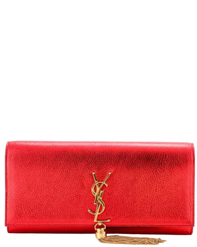 Saint Laurent Classic Monogram Tassel Clutch Long (authentic Pre-loved)