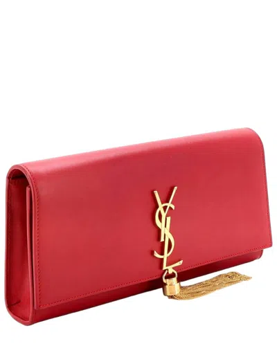 Saint Laurent Classic Monogram Tassel Clutch Long (authentic Pre-loved)