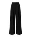 Saint Laurent Grain De Poudre Wool Wide-leg Pants In Black