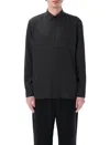 Saint Laurent Universal White Shirt In Black
