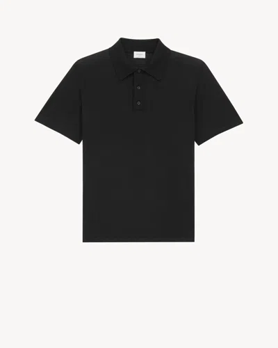 Saint Laurent Classic Short Sleeve Polo For Men In Black