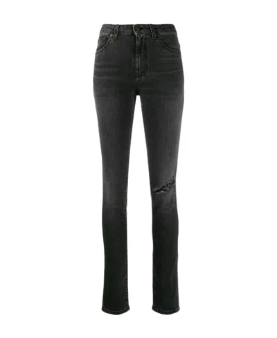 Saint Laurent Classic Skinny Jeans In Black