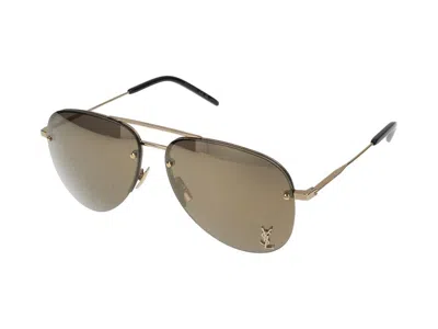 Saint Laurent Classic Sunglasses In Gold