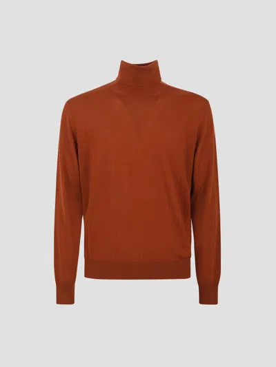 Saint Laurent Classic Turtleneck Pullover For Men In Brown