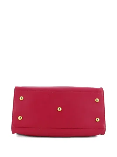 Pre-owned Saint Laurent Classic Y Cabas Leather Small Satchel In Pink