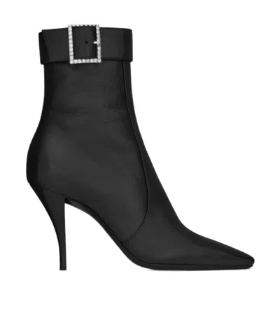 Saint Laurent Claude 90mm Boots In Black