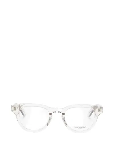 Saint Laurent Clear-lense Glasses In Neutral