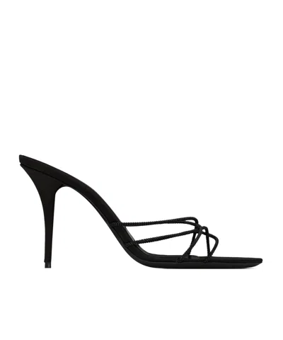 Saint Laurent Cleo High-heeled Sandals In Black