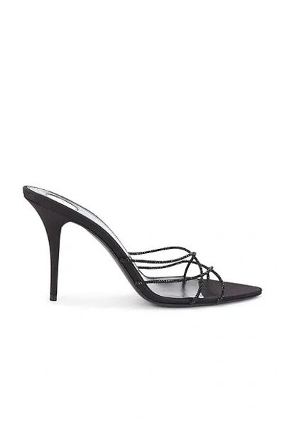 Saint Laurent Cleo Mule Sandal In Black