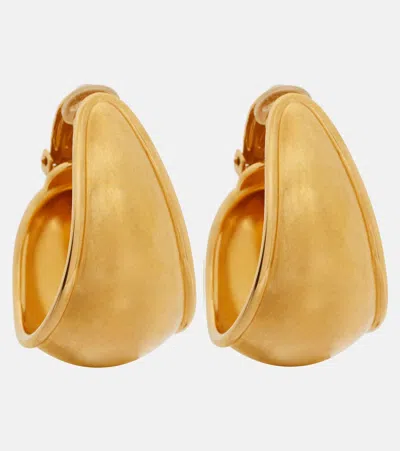 Saint Laurent Clip-on Earrings In Gold