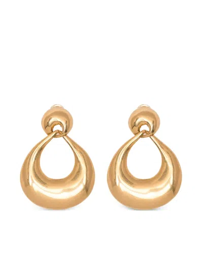 Saint Laurent Clip-on Earrings In Gold