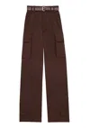 Saint Laurent Logo-embroidered Trousers In Red