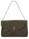 Saint Laurent Chain Strap Envelope Shoulder Bag In Brown