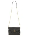 Saint Laurent Clutch Bag With Chain Cassandras In Black