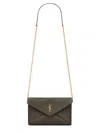 Saint Laurent Clutch Bag With Chain Cassandras In Green