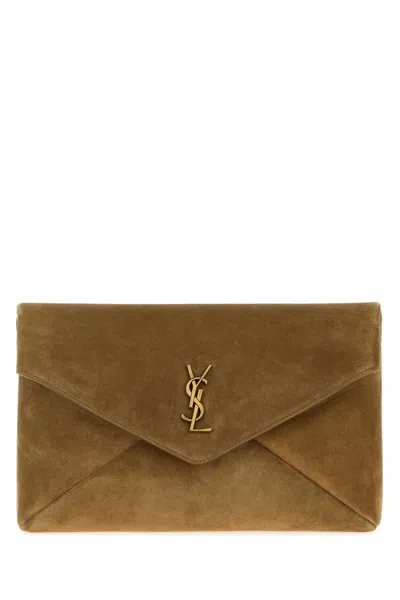 Saint Laurent Clutch In Brown