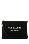 Saint Laurent Rive Gauche Logo-print Clutch