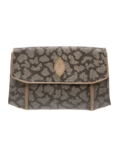 Pre-owned Saint Laurent Clutch Vintage In Neutral