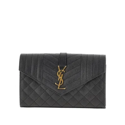 Saint Laurent Clutch With Chain And Cassandre Detail In Multi