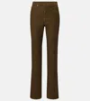 Saint Laurent Clyde Cotton Corduroy Wide-leg Pants