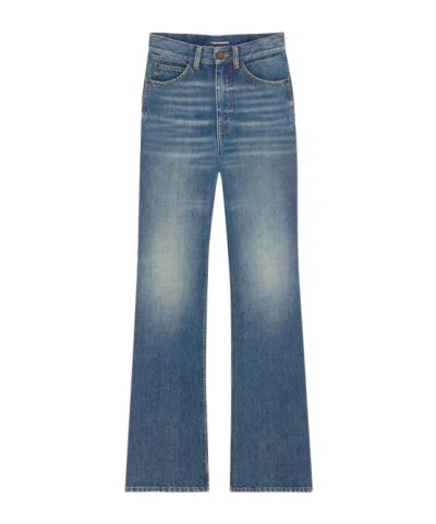 Saint Laurent Clyde High-rise Straight Jeans In Blue