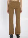 Saint Laurent Biscuit Corduroy Pant In Brown