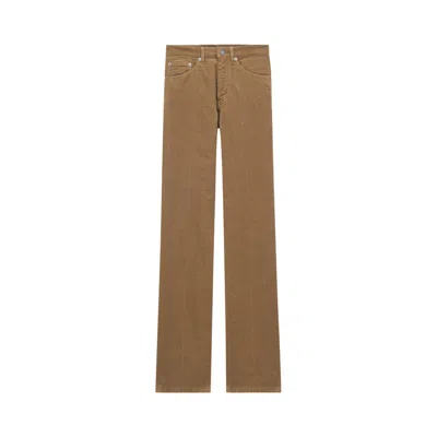 Pre-owned Saint Laurent Clyde Pants In Corduroy 'fall Beige' | Cream | Women's Size 27 In White