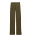 Saint Laurent Clyde Cotton-corduroy Slim-leg Pants In Green