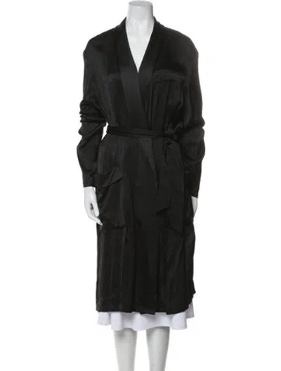 Pre-owned Saint Laurent Coat In Black