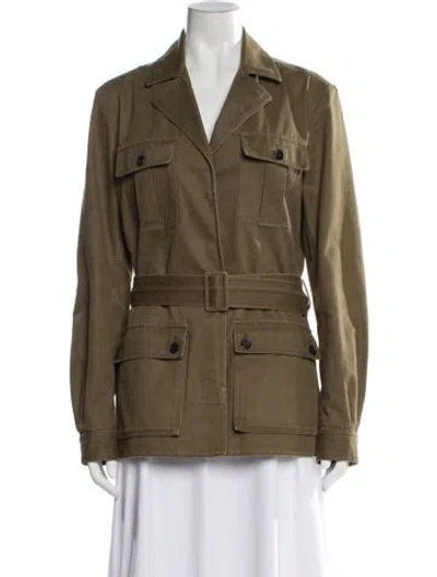 Pre-owned Saint Laurent Coat In Green